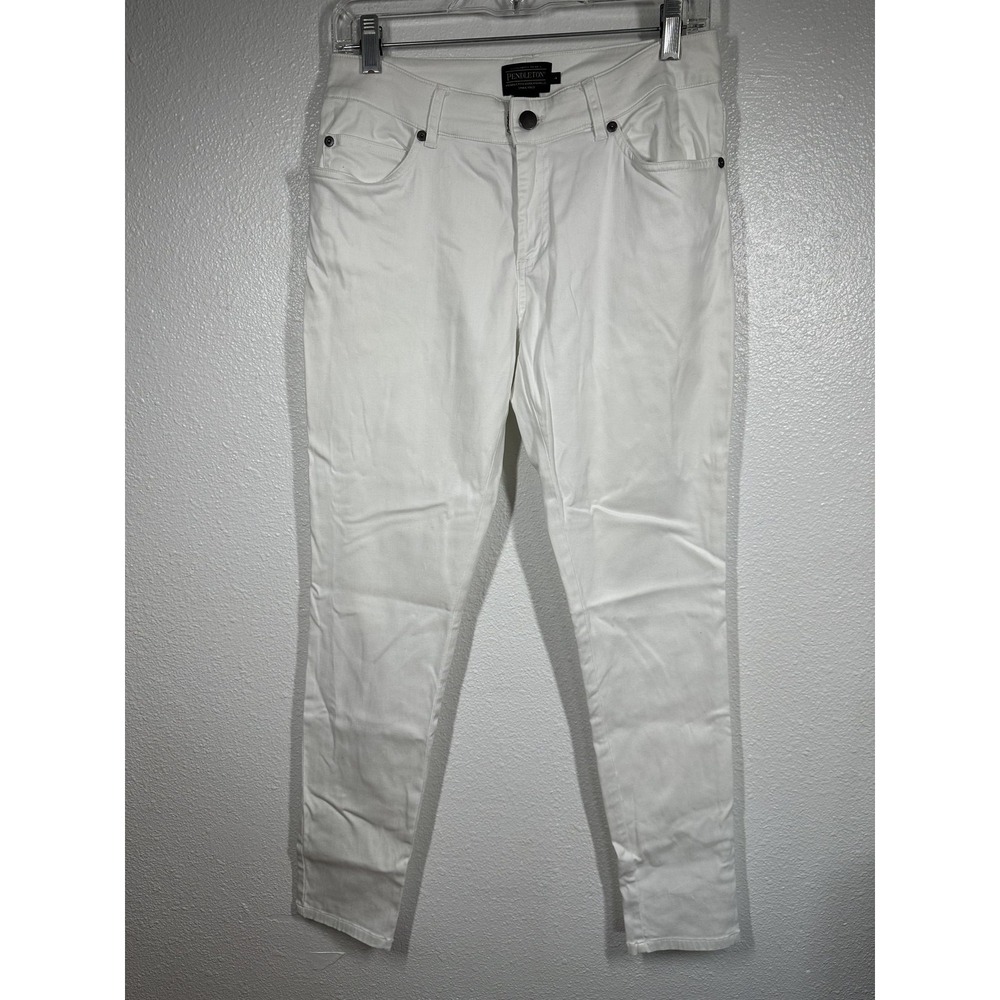 Pendleton Pants‎ Womens 4 White Skinny Stretch Straight Leg Casual Denim Jeans